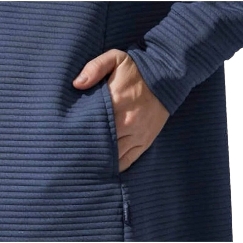 New MPG Mondetta Performance Gear Long Full Zip Ribbed Jacket Blue Women Size S - Picture 5 of 8